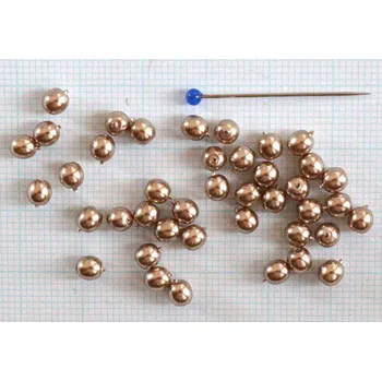 Perly (kuličky) metalické kovové 50 ks odstín mk12186 Ø 8 mm