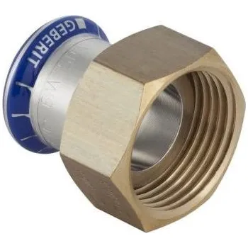 Vodovodní potrubí Geberit MAPRESS přechodka DN20, s převlečnou maticí, lisovací, voda, nerez ocel