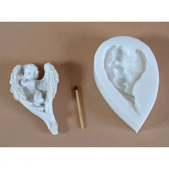 Silikonová forma - Andělíček křídlo reliéf II - 47 x 75 x 12 mm