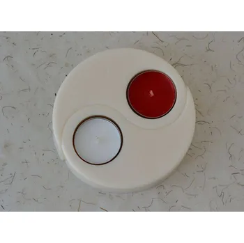 Svícen Silikonová forma - svícen Jing Jang na čaj. svíčku