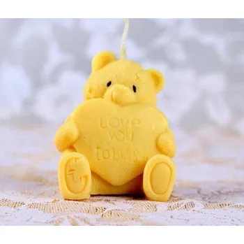 Silikonová forma - Medvídek Miluji tě 48 x 37 x 55 mm