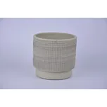 Obal na květináč keramický LEIRIA, pr.14x13cm, sv. béžová|LIGHT BEGE|Ego Dekor