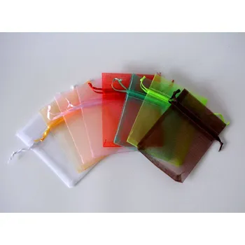 Dárková taška Dárkový pytlík organza 9 x 11 cm VÍNOVÝ