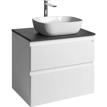 Nábytek ALTAIR skříňka s deskou 68 cm, bílá/antracit břidlice