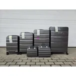 sada 6 cestovních kufrů - stříbrná