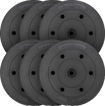 MAXXIVA Sada závaží 6 x 5 kg, cement, černá