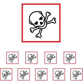 Walteco Symbol GHS 06 – TOXICKÉ 100x100mm, samolepka Množství: 10 ks