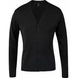 Sol's Pánský pletený kardigan s kříženým výstřihem do véčka Barva: Černá, Velikost: M L418
