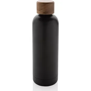Termohrnek Termo lahev Wood z RCS recyklované nerezové oceli - P435.531