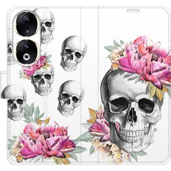 Pouzdro na mobilní telefon Flipové pouzdro iSaprio - Crazy Skull - Honor 90 5G