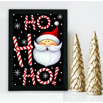 Obraz ASIR Dekorativní obraz MDF Ho Ho Ho! Santa