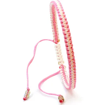 Náramek WUX Dvoubarevný náramek - dětská velikost VELIKOST NÁRAMKU: Dětská.....14cm, BARVA PROVÁZKU - 1: Bílá, BARVA PROVÁZKU - 2: Fialová