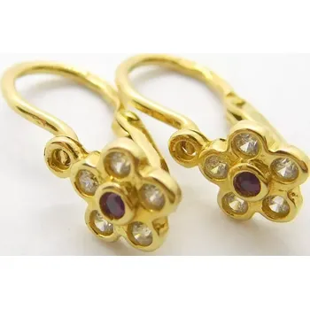 Náušnice Klenoty Budín Zlaté dětské náušnice - dětské náušnicky s rubíny a zirkony 585/0,85g 5331106 (Klenoty Budín Zlaté dětské náušnice - dětské náušnicky s rubíny a zirkony 585/0,85g 5331106)