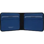 Visconti úzká pánská kožená peněženka černá-modrá