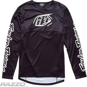 cyklistický dres Dětský dres na kolo TroyLeeDesigns Youth Sprint Jersey Icon Black 2024 KM