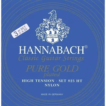 Struna pro kytaru a smyčcový nástroj Hannabach Struna pro klasickou kytaru série 825 High tension Speciální pozlacení3-tá Bass high 8258HT 5883