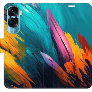 Pouzdro na mobilní telefon Flipové pouzdro iSaprio - Orange Paint 02 - Honor 90 Lite 5G