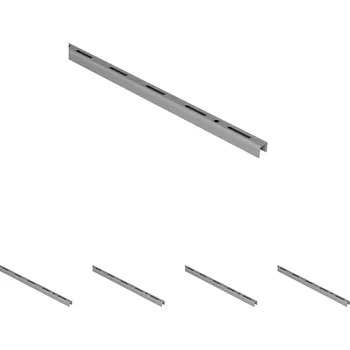 Prodejní regál Walteco Jednořadá lišta 18x12mm, délka 500mm, stříbrná Množství: 5 ks