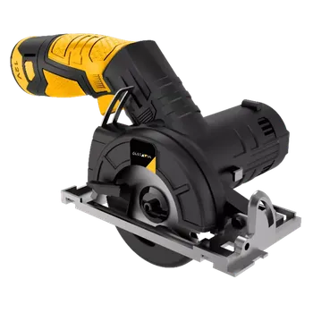 Sada zahradního nářadí Aku bezdrátová kotoučová, okružní pila s funkcí pokosového řezání, průměr 85mm, hloubka řezu 26mm. 12V Li-Ion, bez baterie a nabíječky. FIXXPACK BATAVIA 7064672 (BATAVIA)