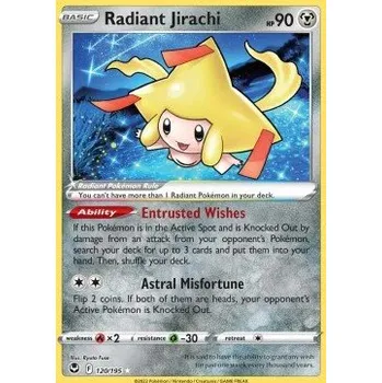 Karetní hra Pokémon SIT 120/195 Radiant Jirachi - Silver Tempest