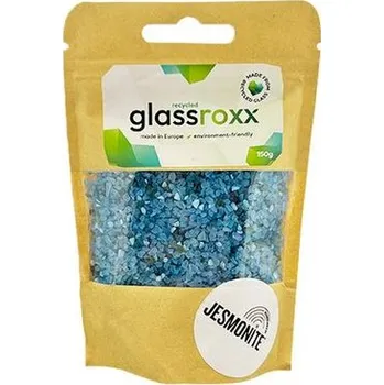 Jesmonite skleněné kamínky GlassRoxx tyrkysové 150 g