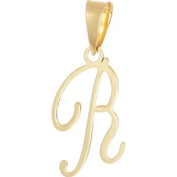 Přívěsek Přívěšek ze žlutého zlata písmeno R ZZ0926RF + dárek zdarma