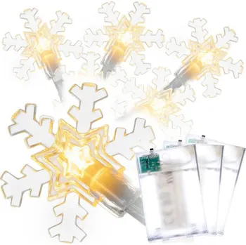 Vánoční světelná dekorace Dekorativní osvětlení, vločky, 20 LED, teple bílé, 3 ks