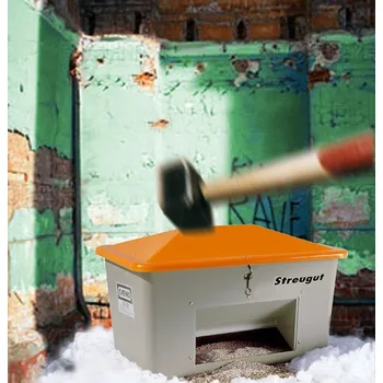 Popelnice CEMO Zásobník a quot;V a quot; s víkem proti vandalům 550 l(10896) CEM-10896