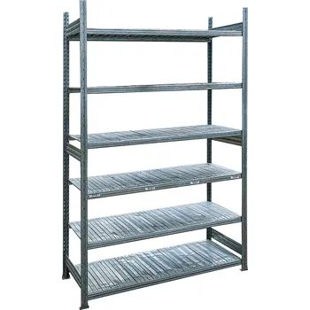Dílenský regál Základní použitý policový regál, 2500x1800x700 mm, 6 polic