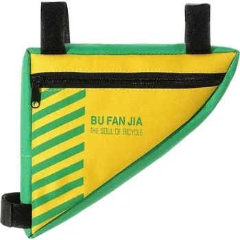 brašna na kolo Trojúhelníková rámová taška na kolo s příslušenstvím - Žlutá zelená B