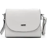 Kožená crossbody kabelka MiaMore 01-067 světle šedá