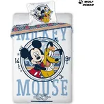 Dětské povlečení do postýlky Mickey a Pluto 100x135 cm