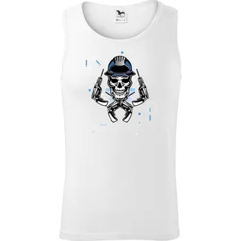 Lebka domácí kutil - Tílko pánské Core - S ( Bílá )