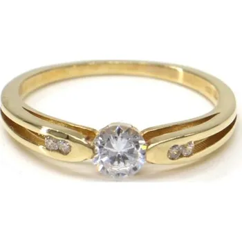 Prsten Prsten ze žlutého zlata MG AU 585/000 2,70 gr, a zirkony PR521051201