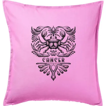 Polštář Cancer - vintage - Polštář 50x50 - 50x50 - Pouze potah ( Růžová )