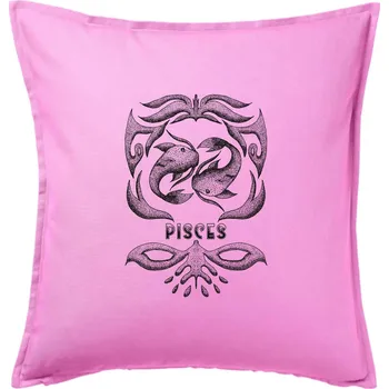 Polštář Pisces - vintage - Polštář 50x50 - 50x50 - Pouze potah ( Růžová )