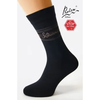 Pánské ponožky Nadměrné ponožky Silver černé XXL