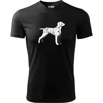 Výmarský ohař - Dětské triko sportovní (dresovina) - 134 cm/8 let ( Černá )