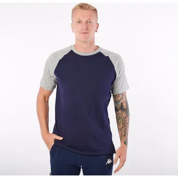 Pánské tričko Kappa LOGO CAFY triko modrá/šedá XL