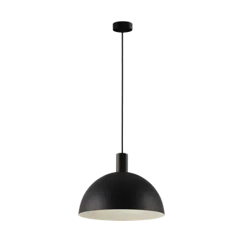 ACB Iluminacion Závěsné svítidlo TIGA, ⌀ 25 cm, 1xE27 15W Barva: Černo-bílá, Barva montury: Černá