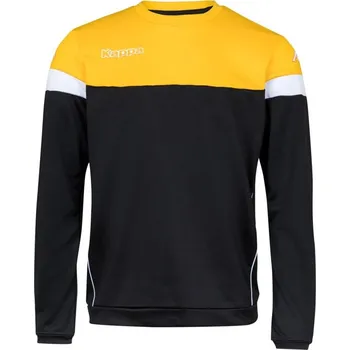 Pánská mikina Kappa LIDO mikina černá/žlutá 3XL