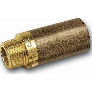 Vodovodní potrubí Sanha PURAFIT 3513 prodloužení 3/4"x80mm, s vnitřním a vnějším závitem, voda/plyn, bronz