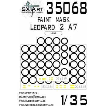 Plastikový model SX-ART 1/35 Leopard 2A7 Painting mask (MENG)