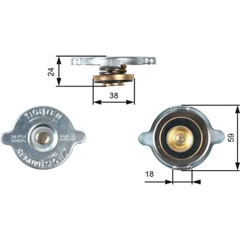 Motor automobilu Uzavírací víčko, chladič GATES RC125