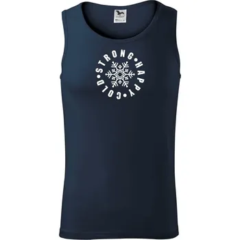 Cold strong happy - Tílko pánské Core - M ( Námořní modrá (velmi tmavá - téměř černá) )