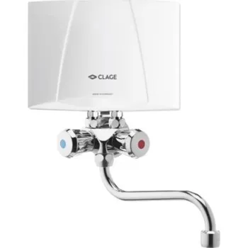 Průtokový ohřívač Clage M4 SMB průtokový ohřívač 4,4kW, 230V, elektrický, nad umyvadlo, s umyvadlovou baterií