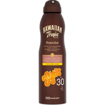 Přípravek na opalování Hawaiian Tropic Protective Dry Oil Continuous Spray Coconut & Mango SPF30 177 ml