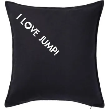 Polštář I love Jump! - Polštář 50x50 - 50x50 - Včetně výplně ( Černá )