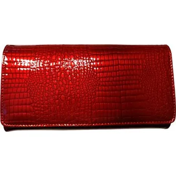 Peněženka KOŽENÁ DÁMSKÁ PENĚŽENKA LESKLÁ RED 03.9641 RED