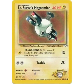 Karetní hra Pokémon GH 080/132 Lt. Surge's Magnemite - Gym Heroes Stav: Good